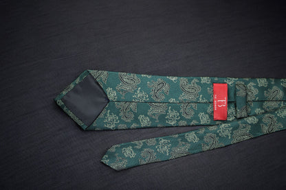 Bottle Green Paisley Tie & Pocket Square