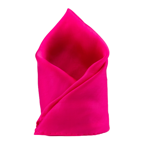 Hot Pink Solid Pocket Square