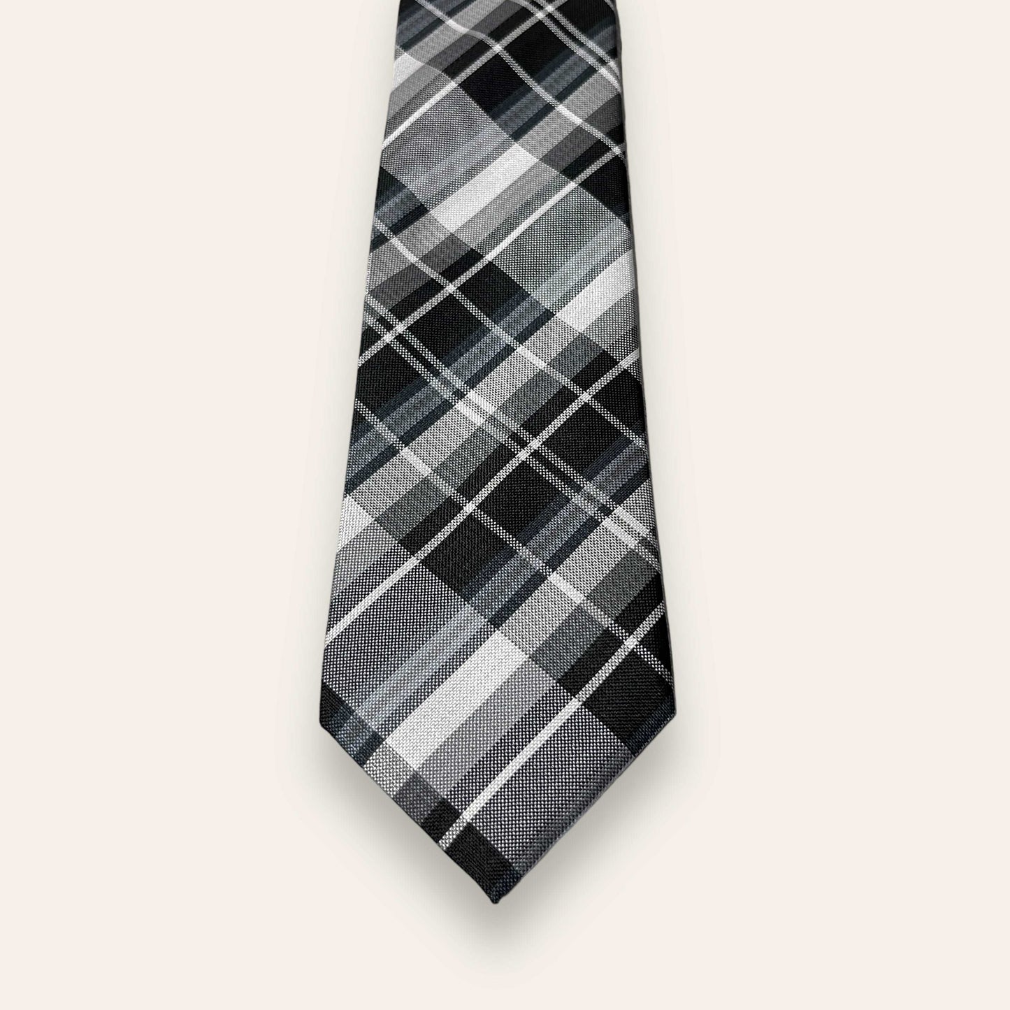 Black Plaid Tie