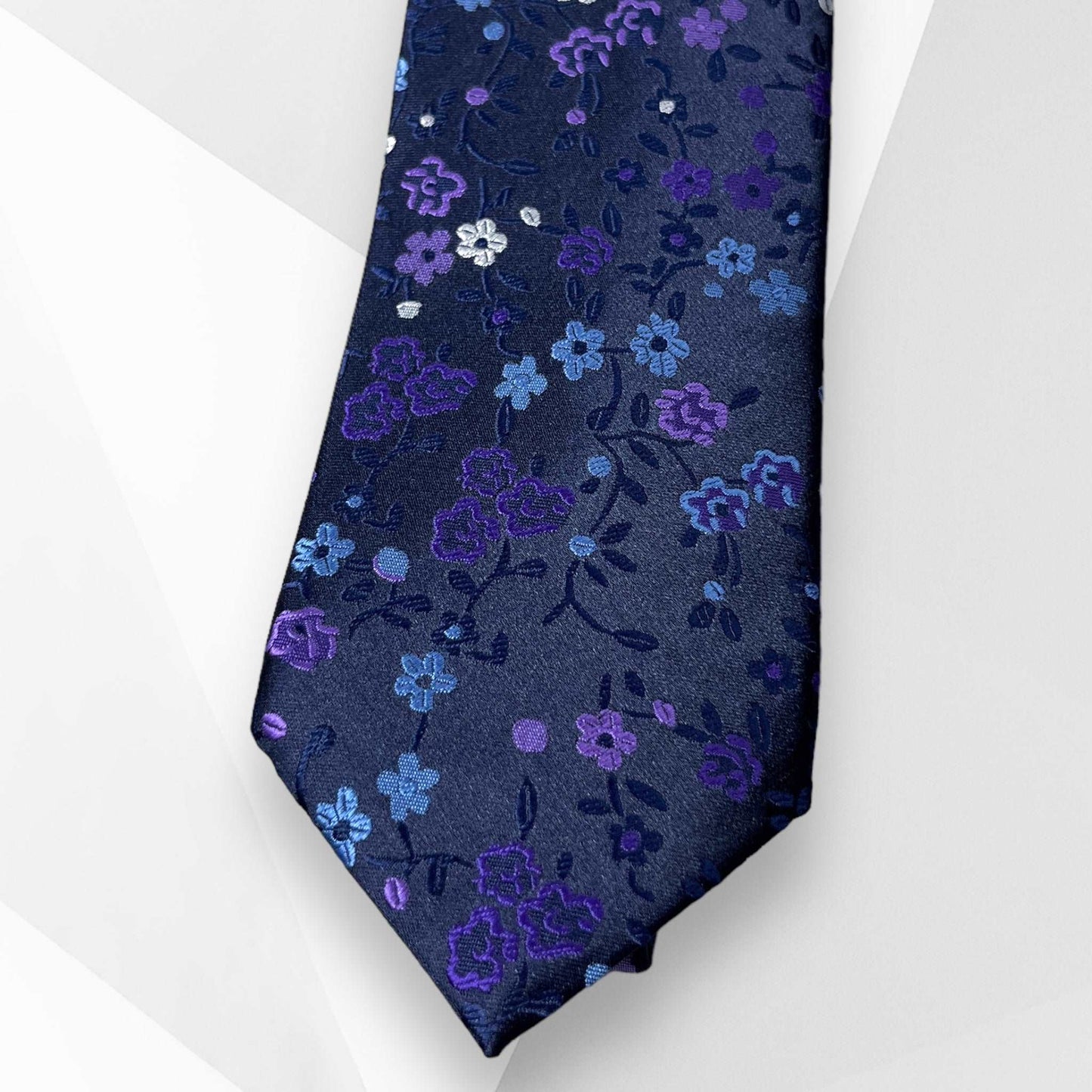 Blue Floral Tie