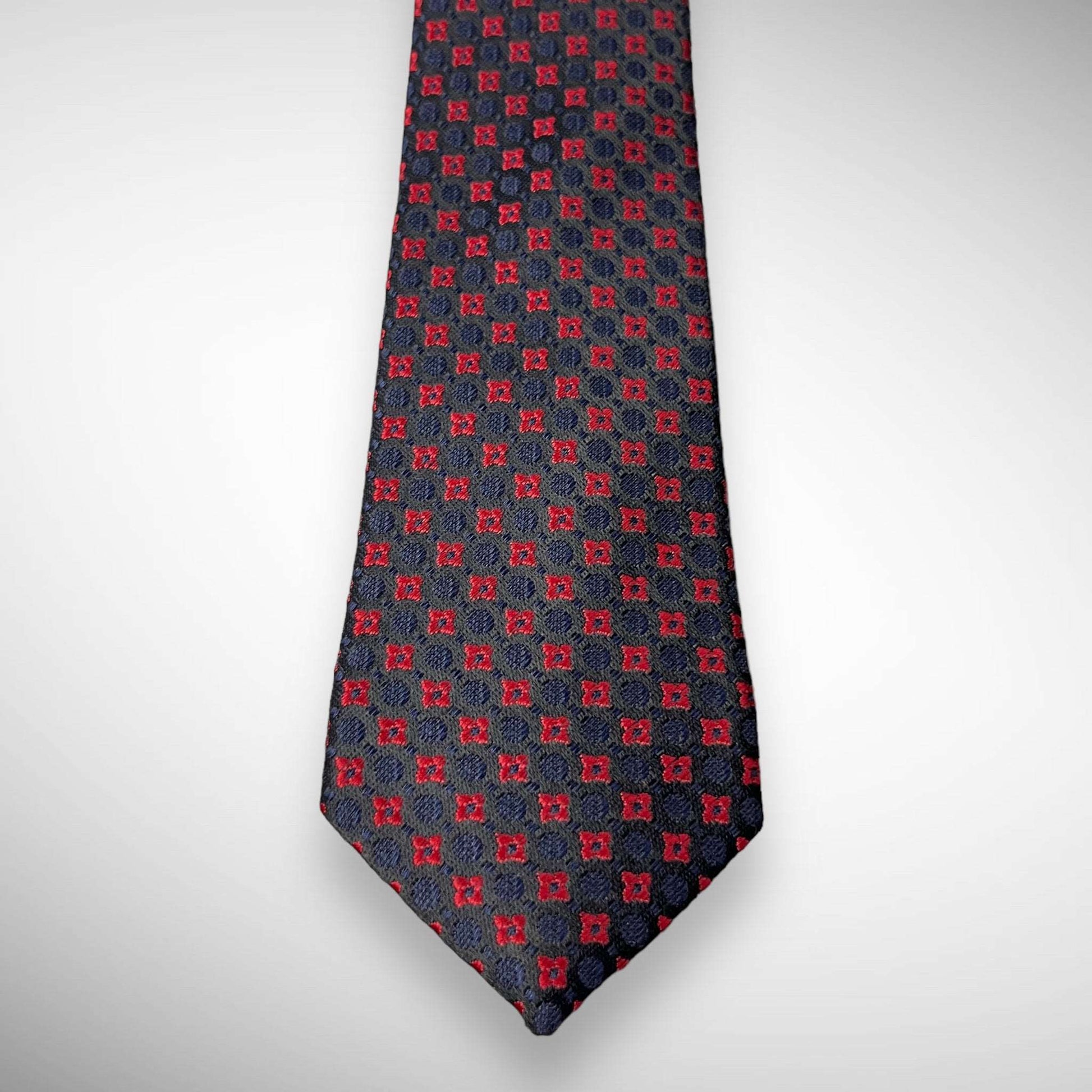 Blue And Red Dot Tie