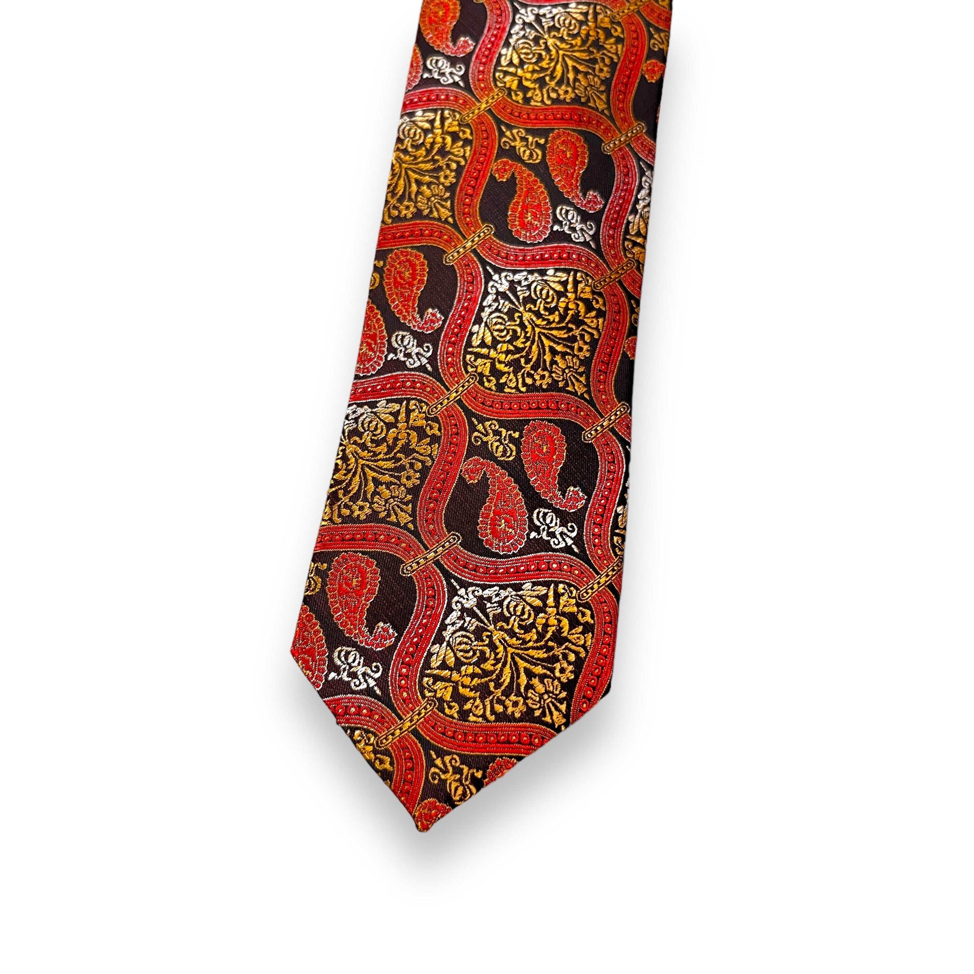 Orange Paisley Tie