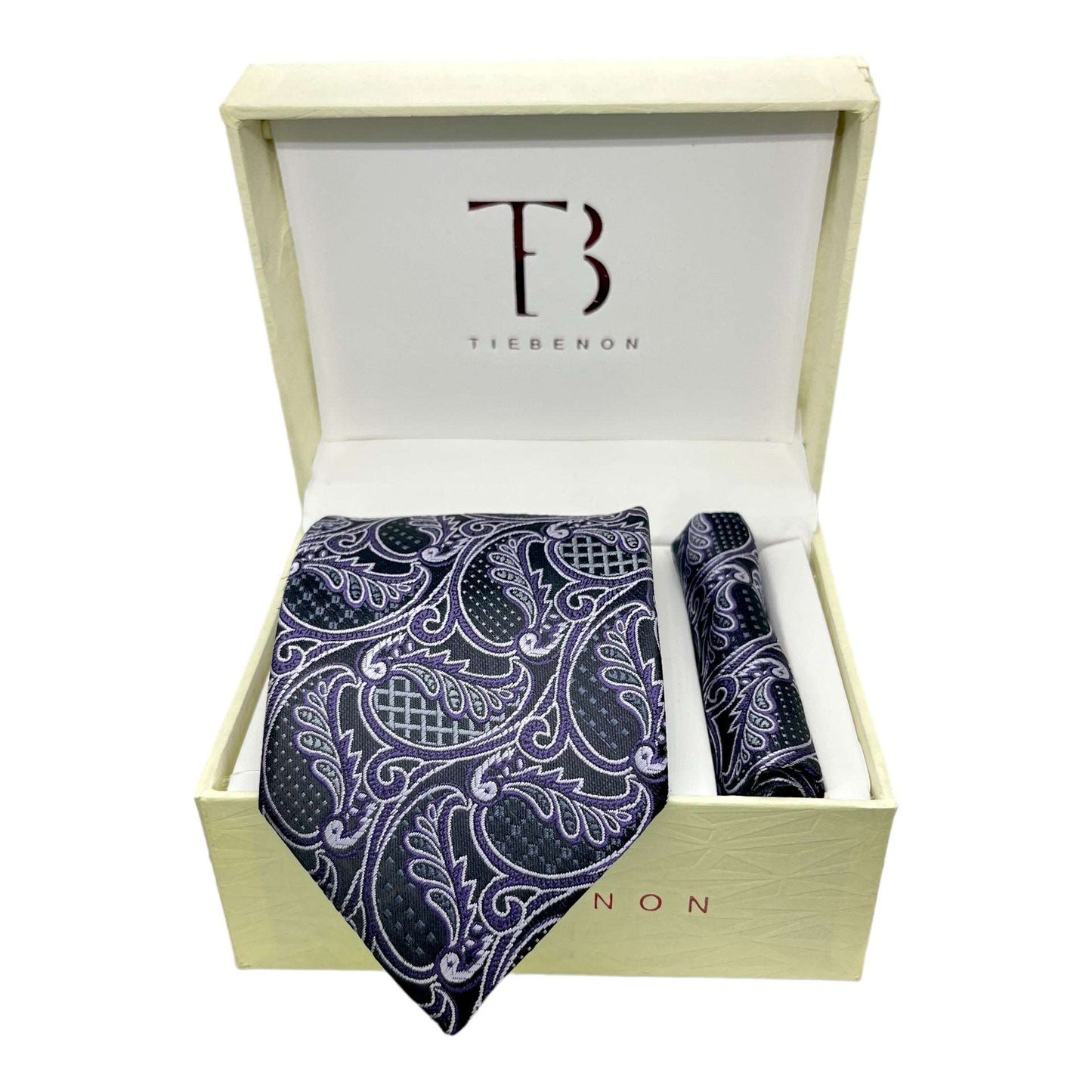 Colossus Geometric  Tie And Pocket Square Combo