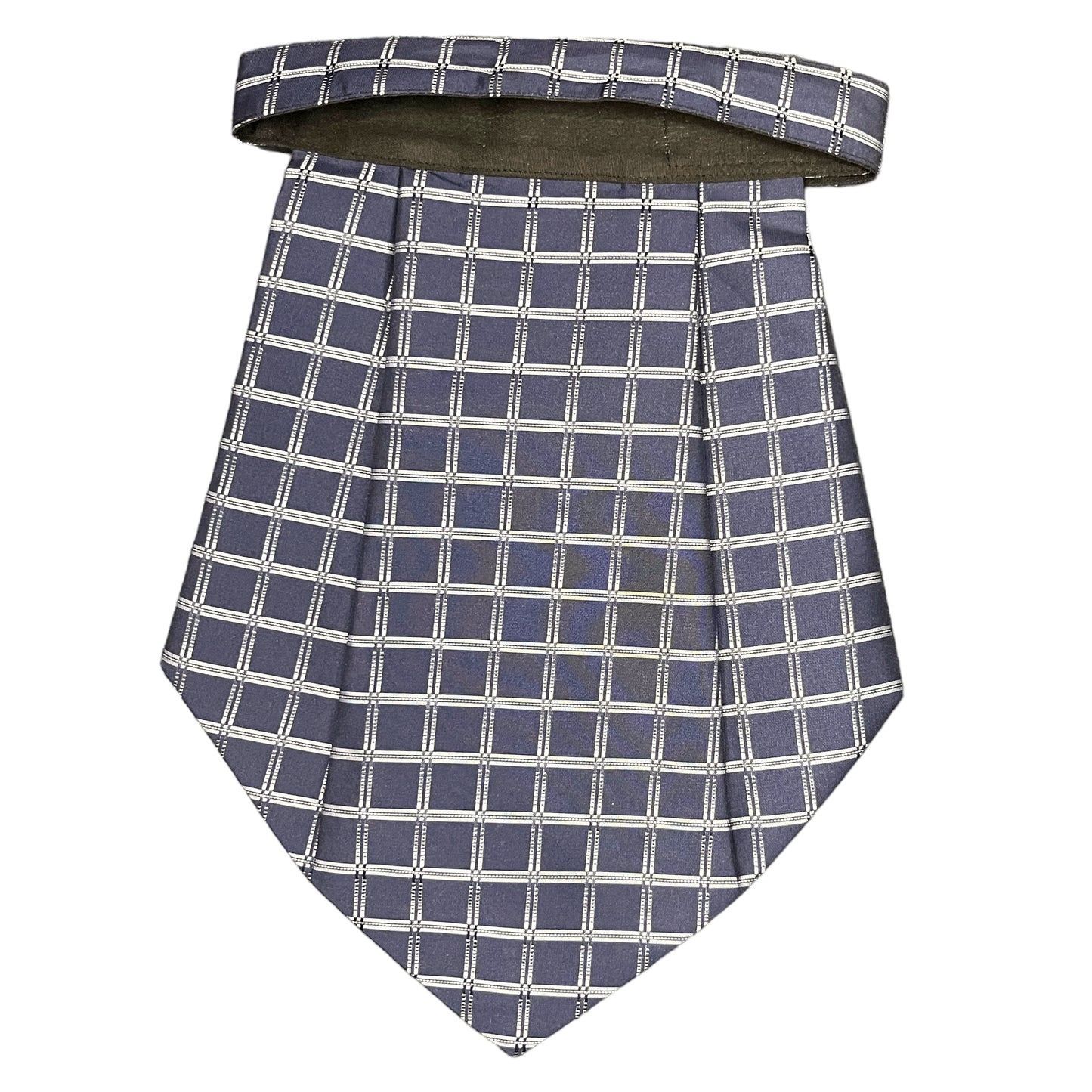 Navy Blue Check Cravat Tie