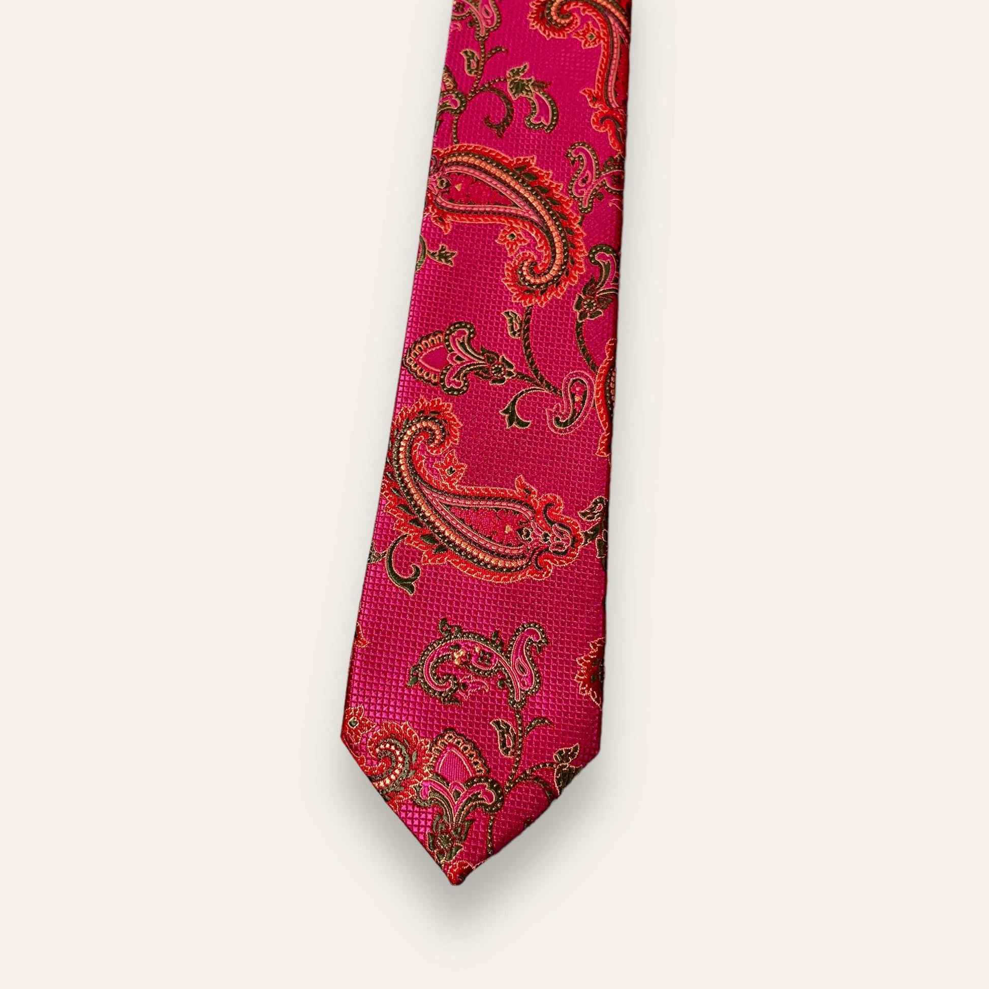 Hot Pink Paisley Tie