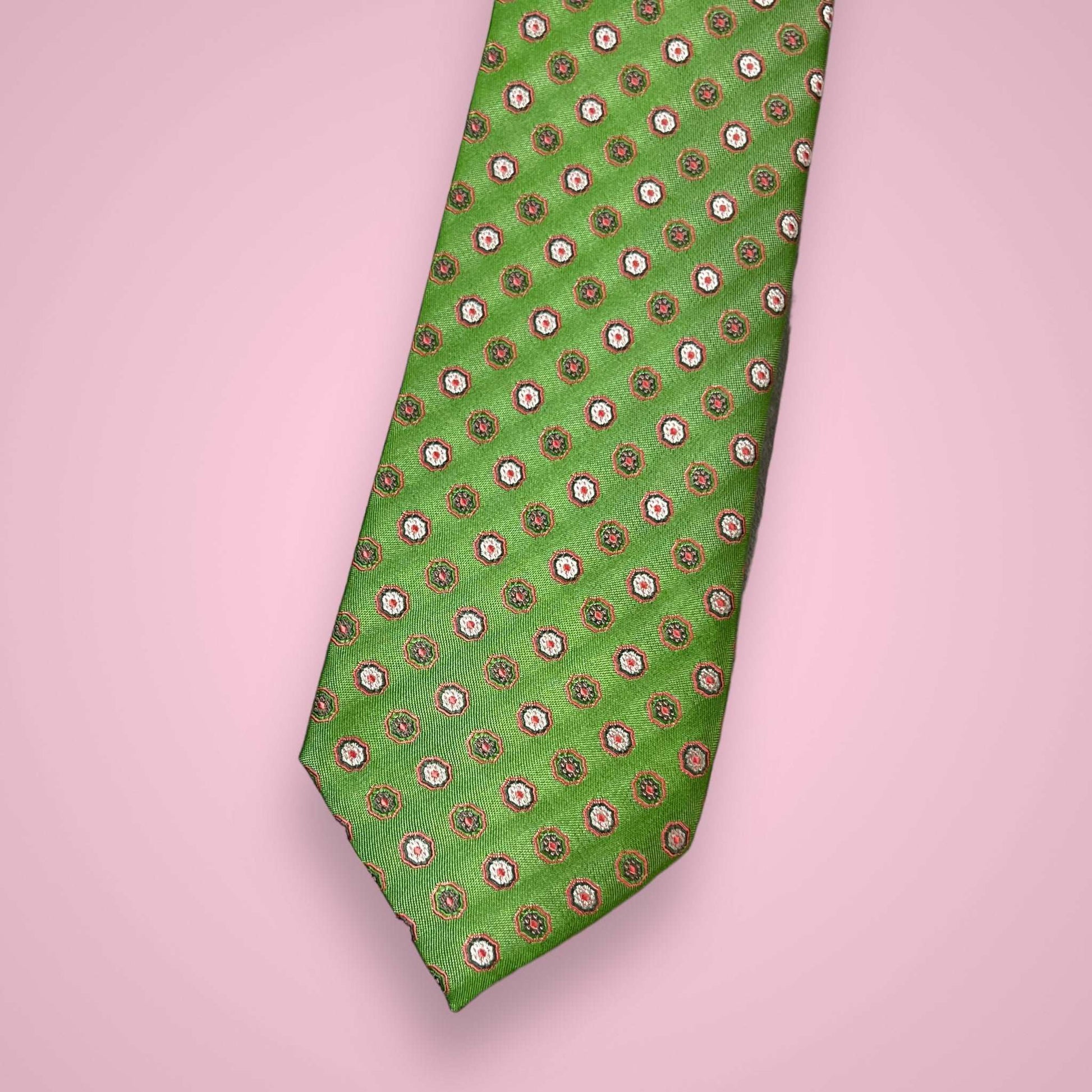 Green Flower Tie