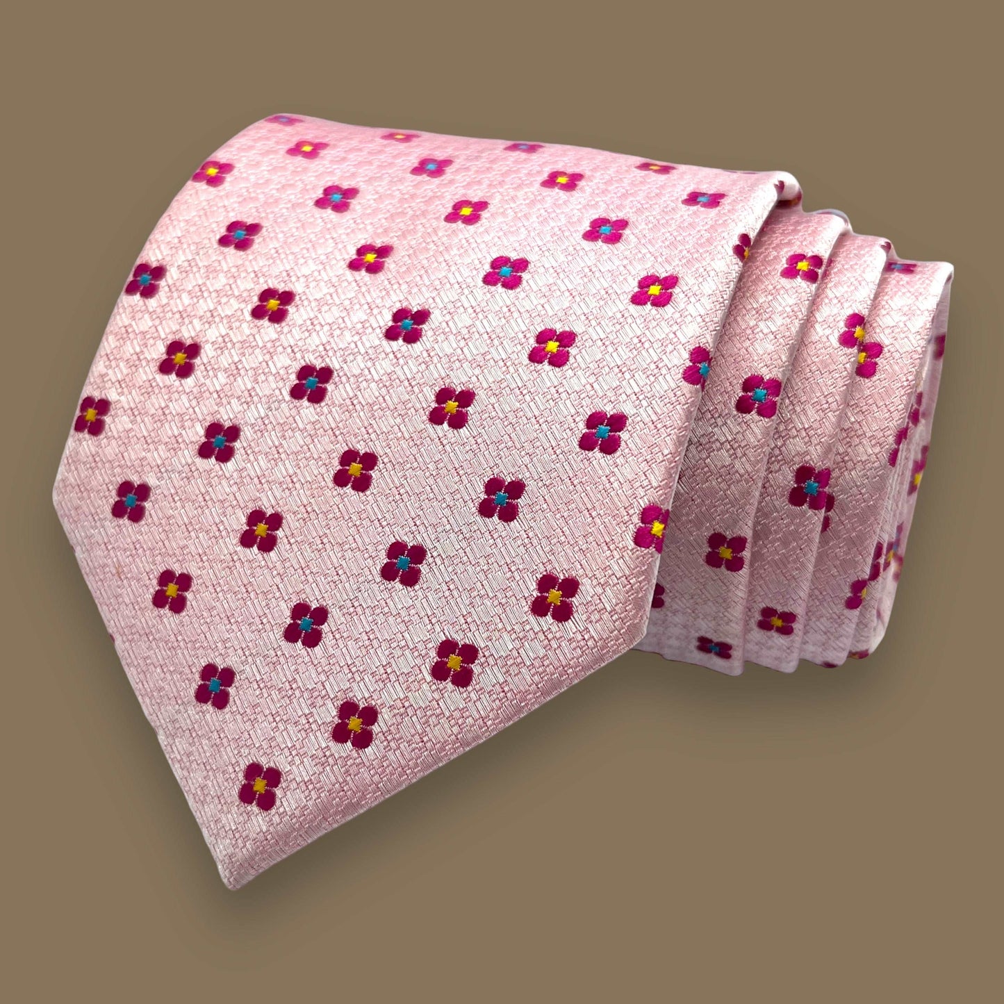 Pink And Magenta Flower Tie Combo