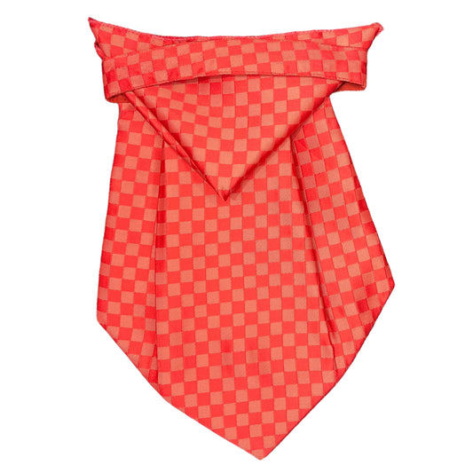 Peach Checkered Cravat Tie