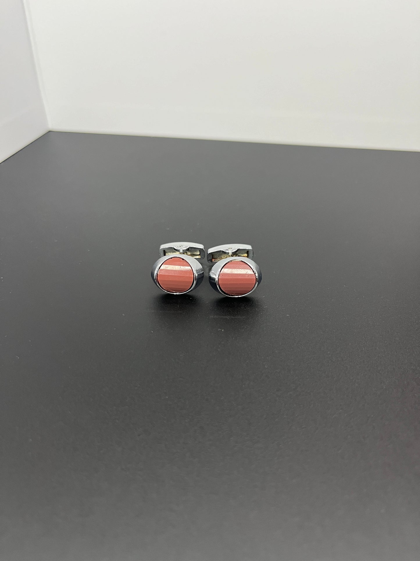 Corel Stone Silver Plated Cufflinks