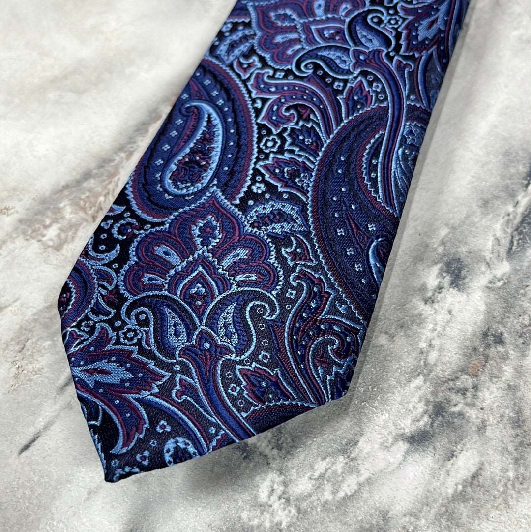 Navy Classic Paisley Tie Combo