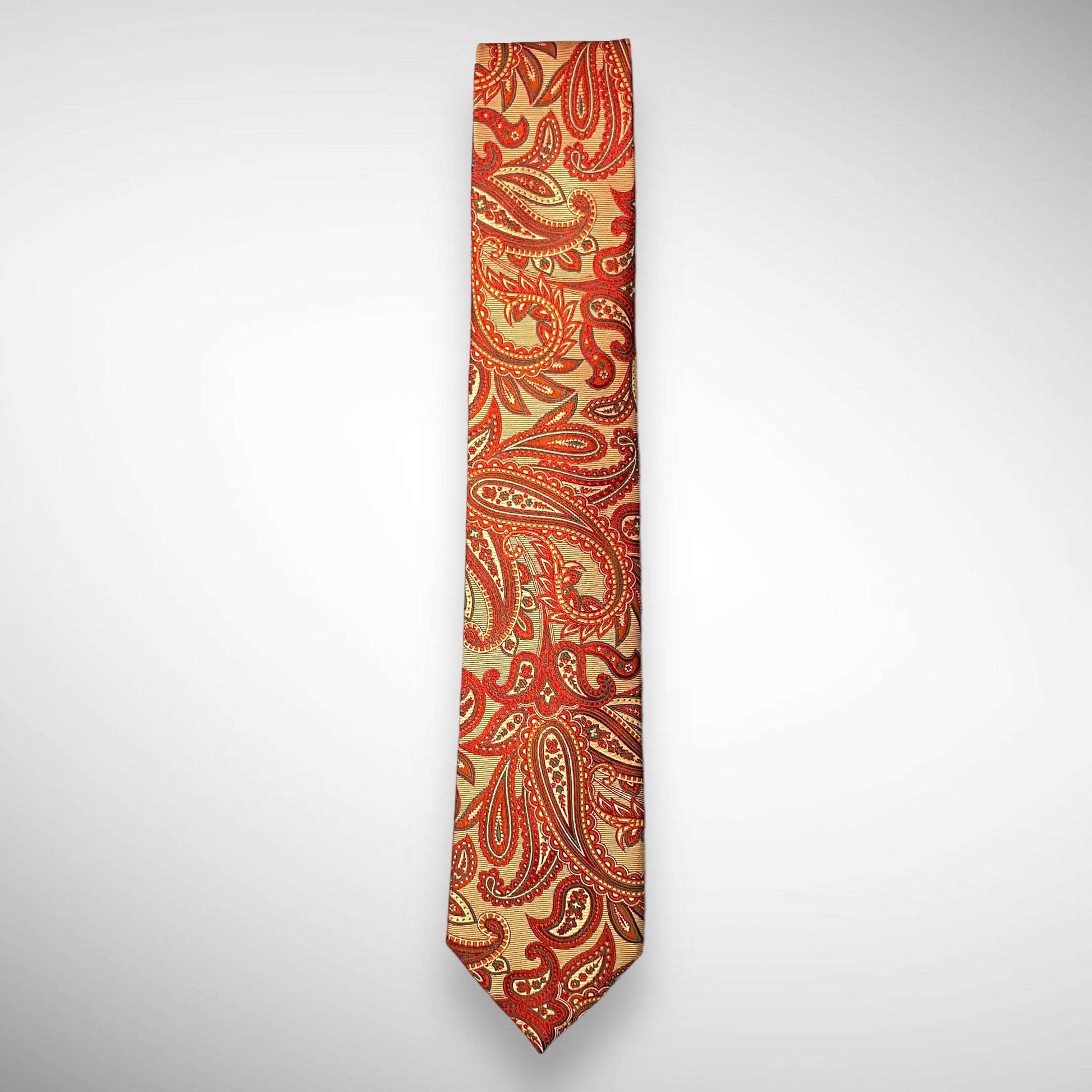 Orange And Yellow Paisley Tie