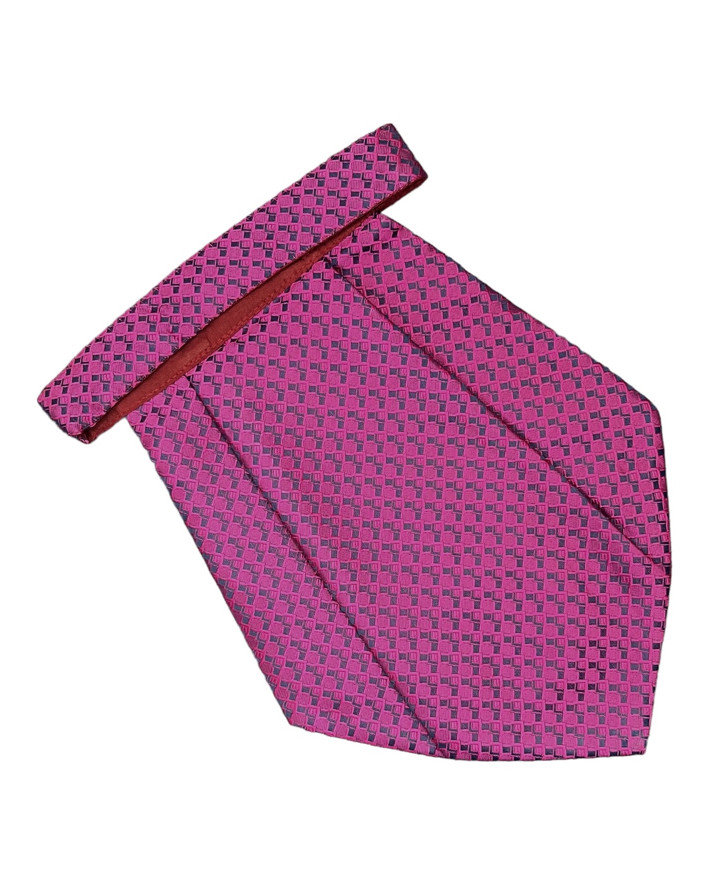 Dark Pink Geometric Cravat Tie