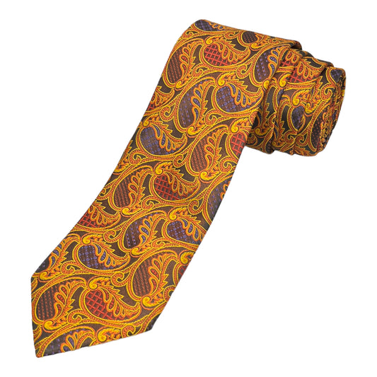 Sesame Crunch Paisley Tie And Pocket Square Combo