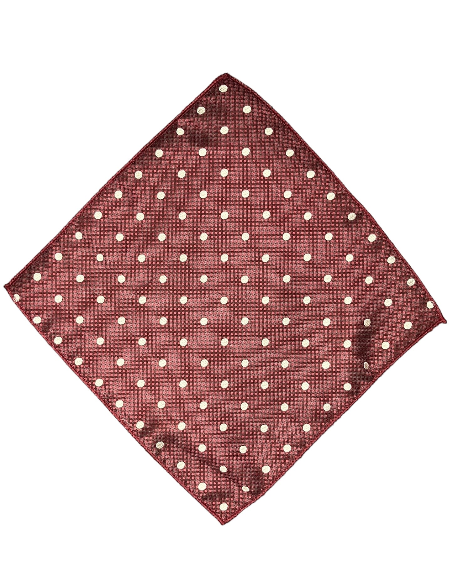 Burgundy White Dotted Cravat Tie