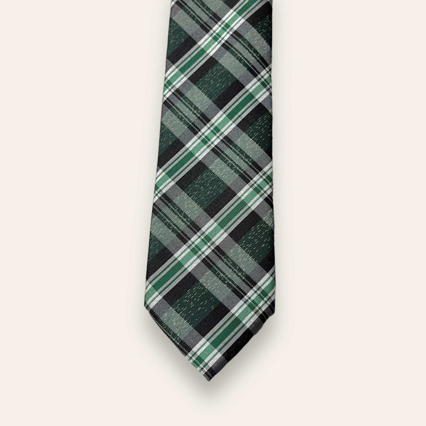 Bottle Green Plaid Tie