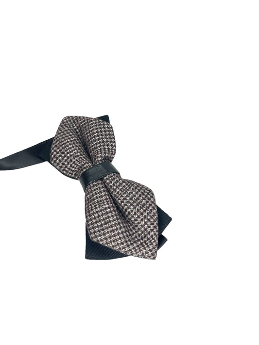 Woollen Grey Double Layered Bowtie