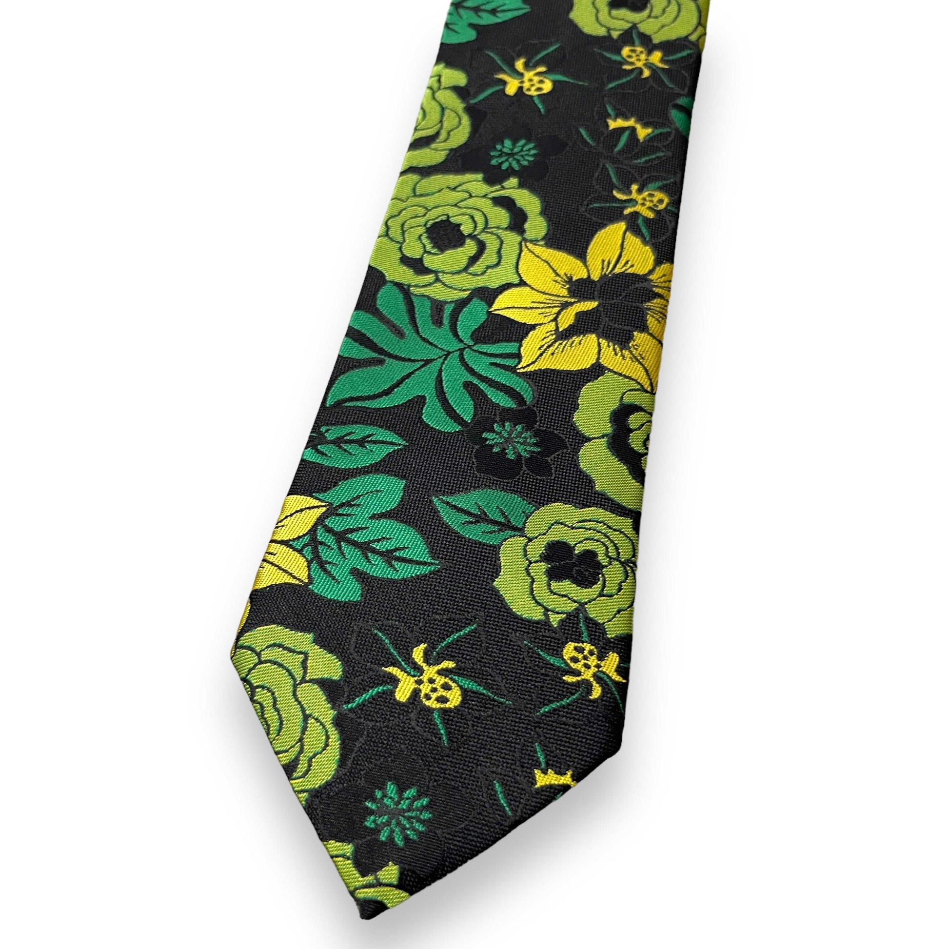 Black Floral Tie