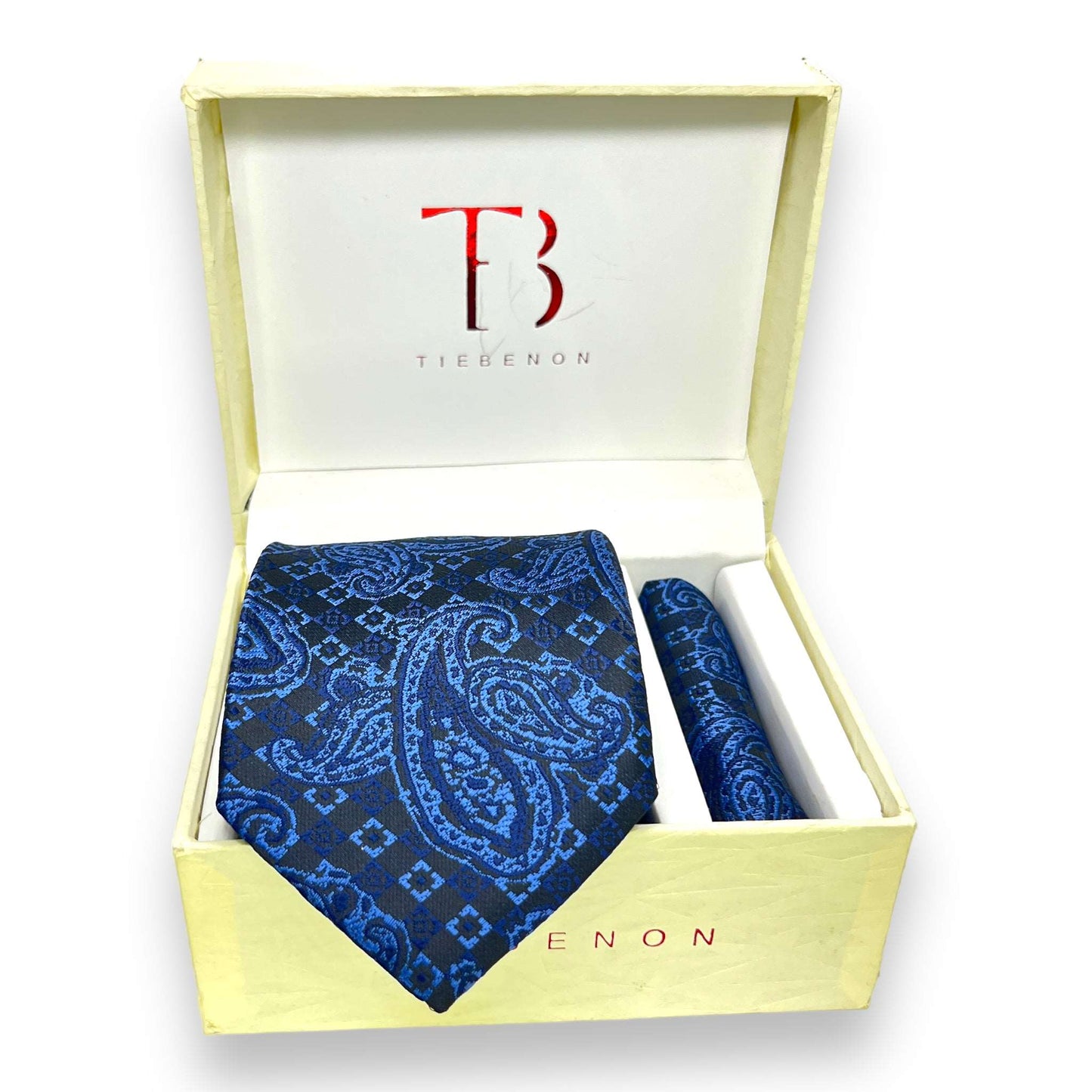 Blue Paisley Tie Combo