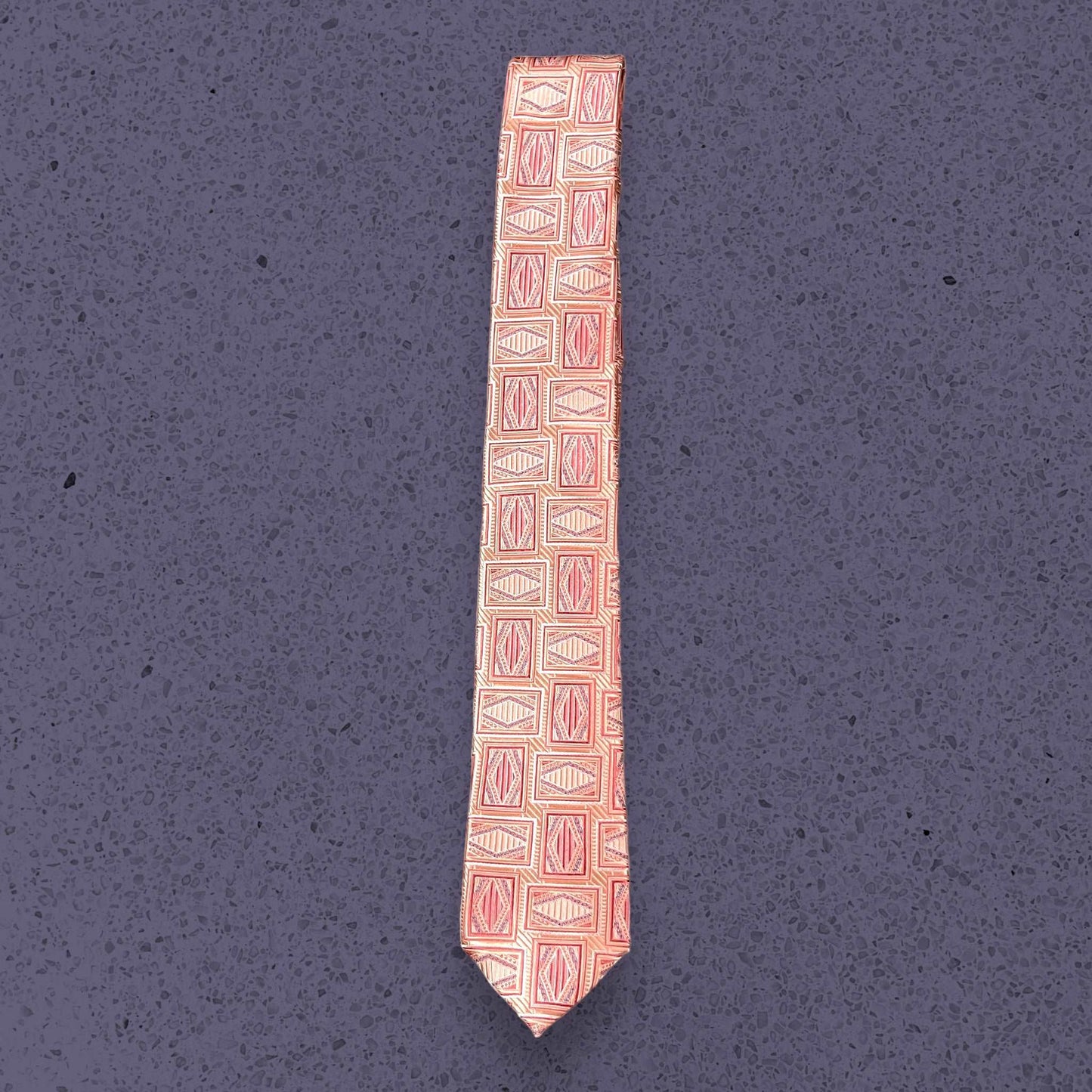 Peach Geometric Tie