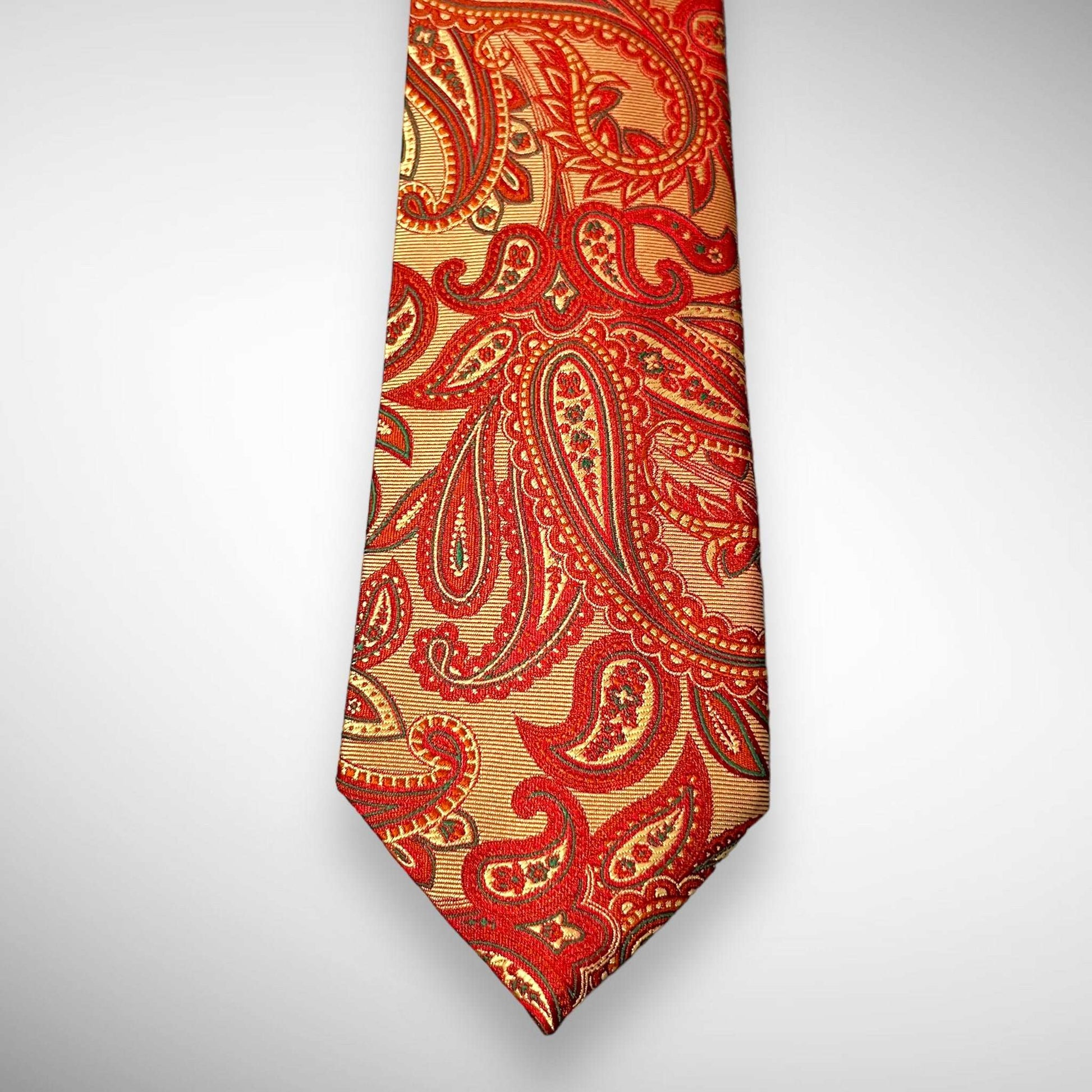 Orange And Yellow Paisley Tie