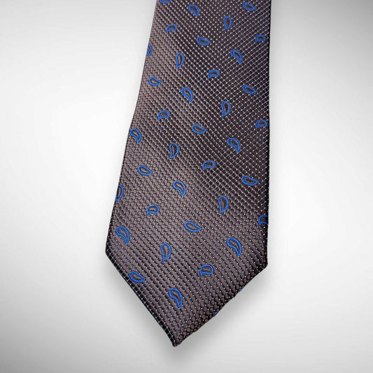 Blue And Brown Paisley Tie