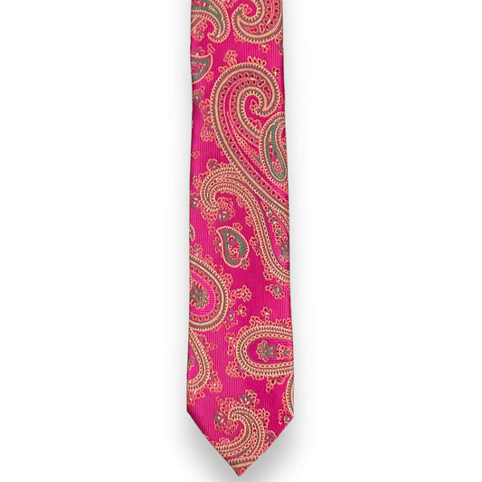 Hot Pink Paisley Tie