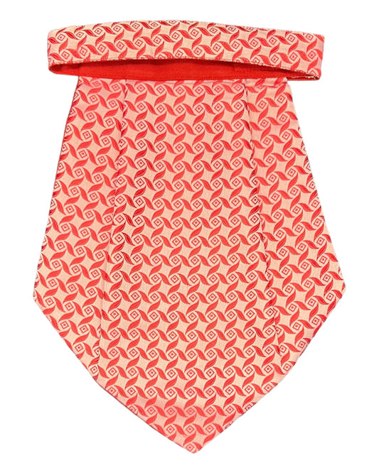 Peach Geometric Cravat Tie