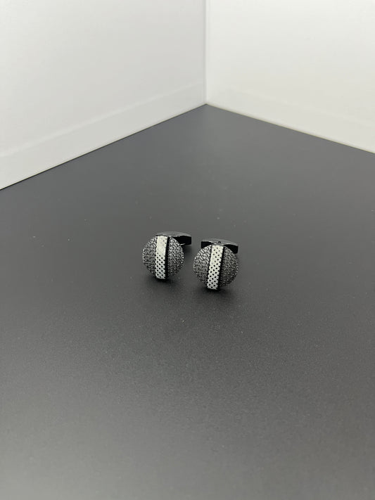 Aver Black And Grey Cufflinks