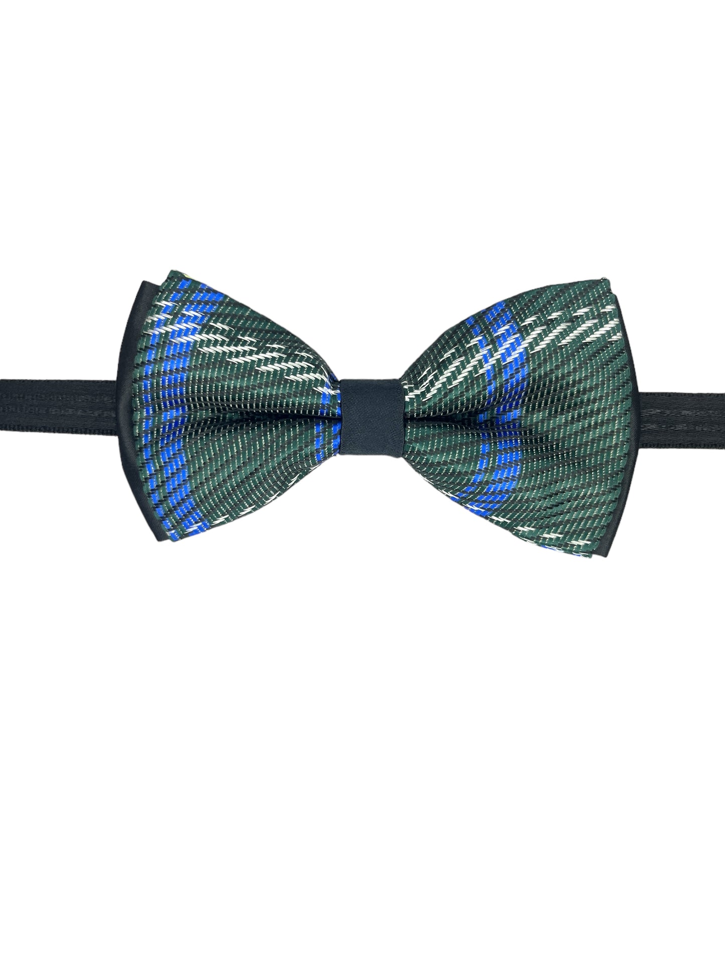 Green Check Double Layered Bowtie