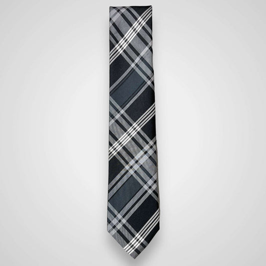 Black And Grey Plaid Tie