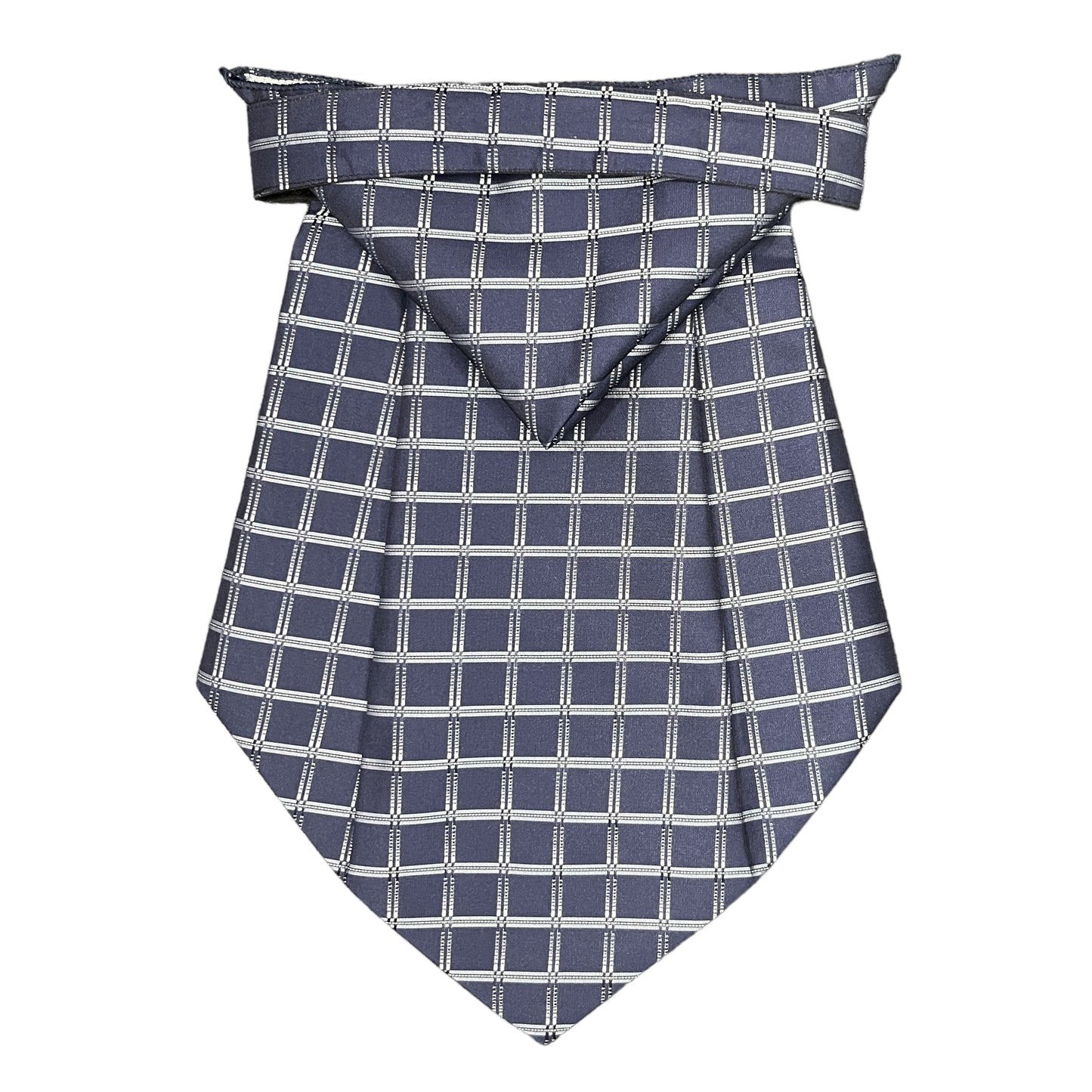 Navy Blue Check Cravat Tie