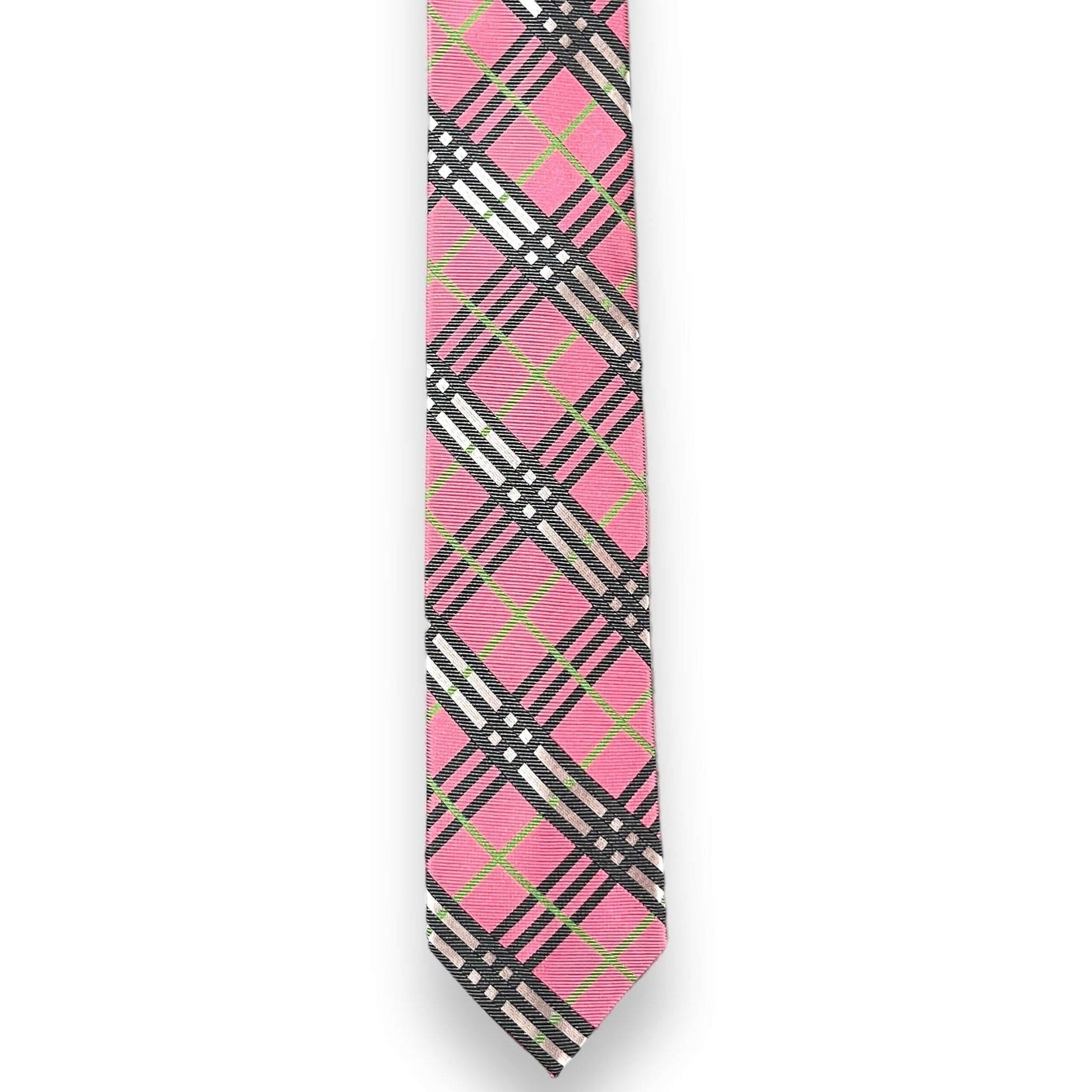 Pink Burberry Check Tie