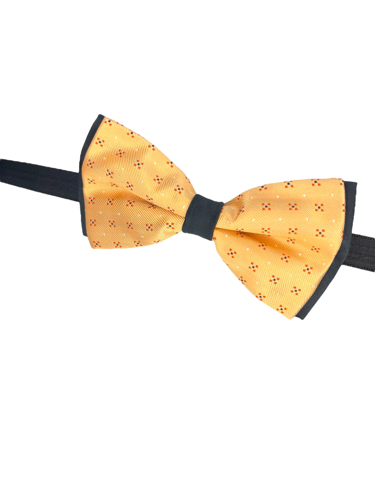 Peach Dotted Double Layered Bowtie