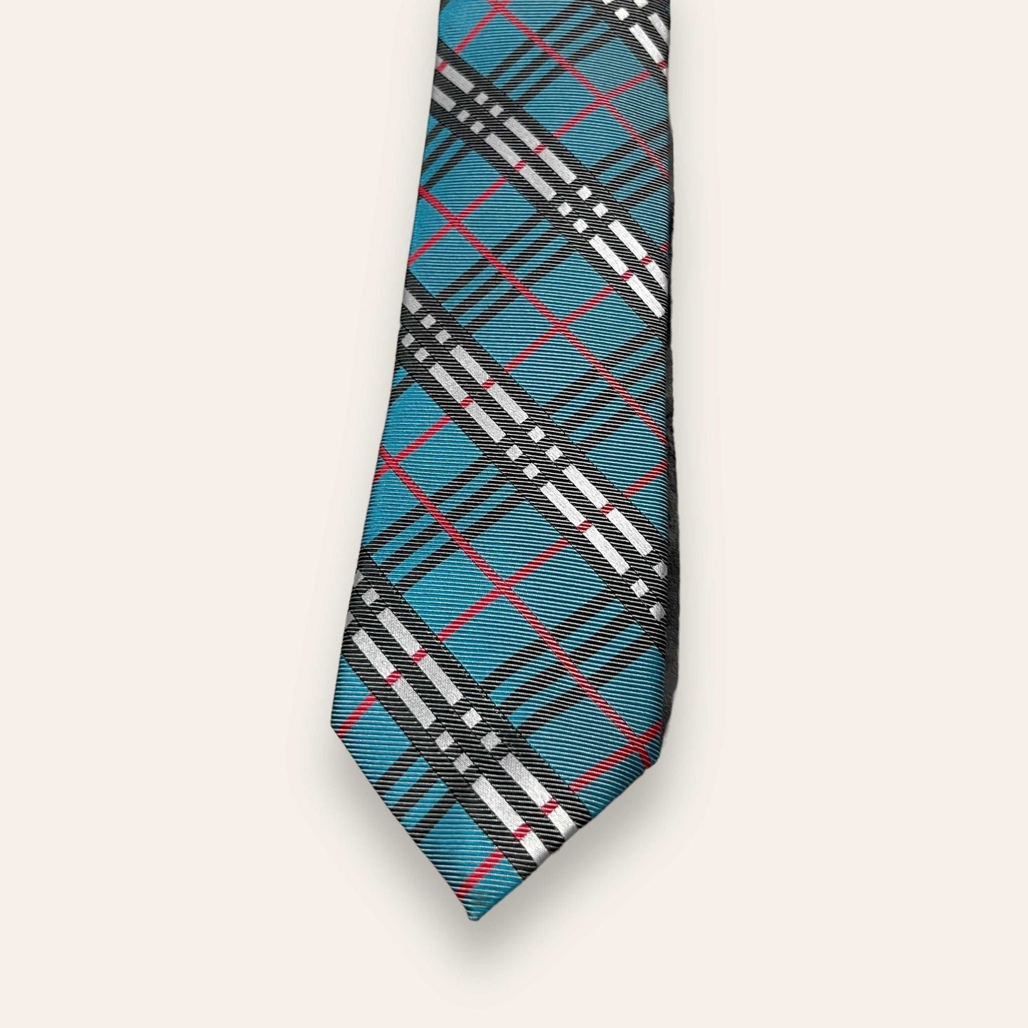 Firozi Burberry Check Tie