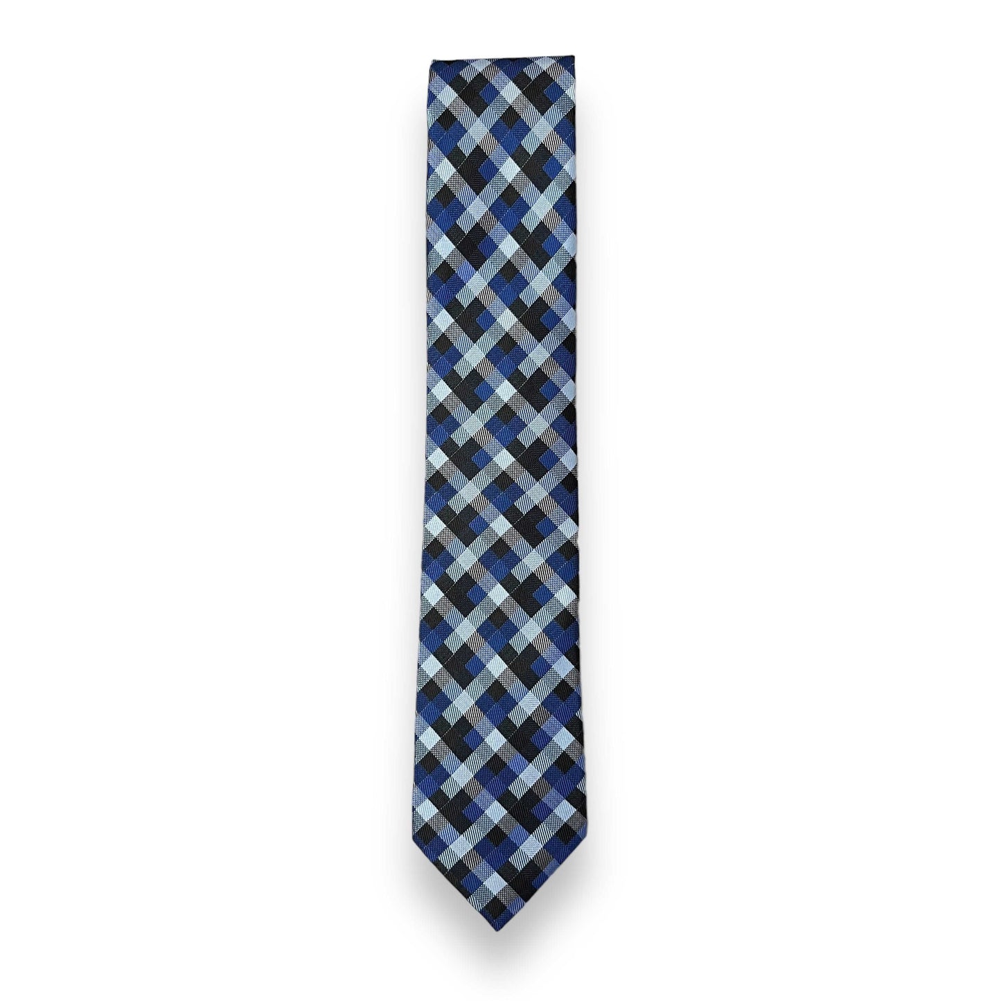 Blue Checkered Tie