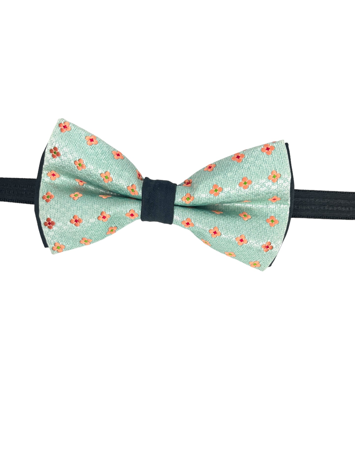 Pistachio Floral Double Layered Bowtie