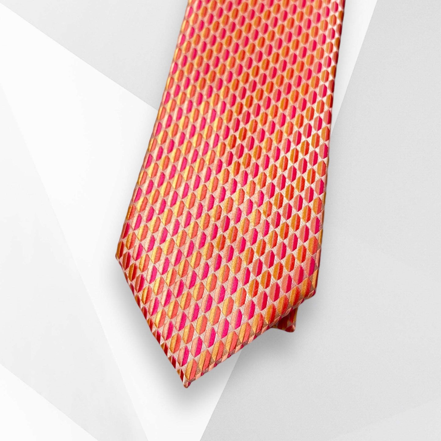 Peach Geometric Tie