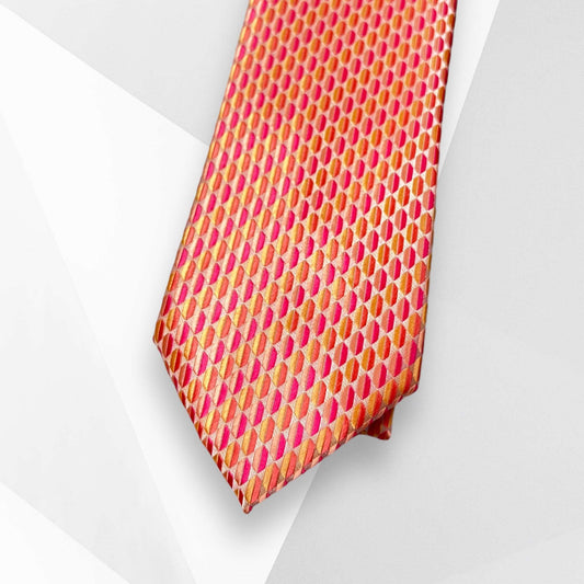 Peach Geometric Tie