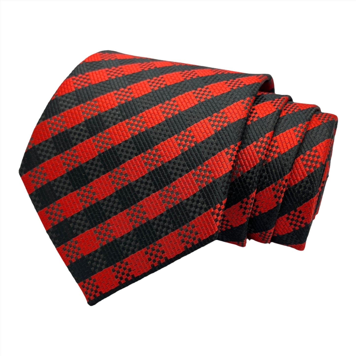 Red And Black Plaid Tie