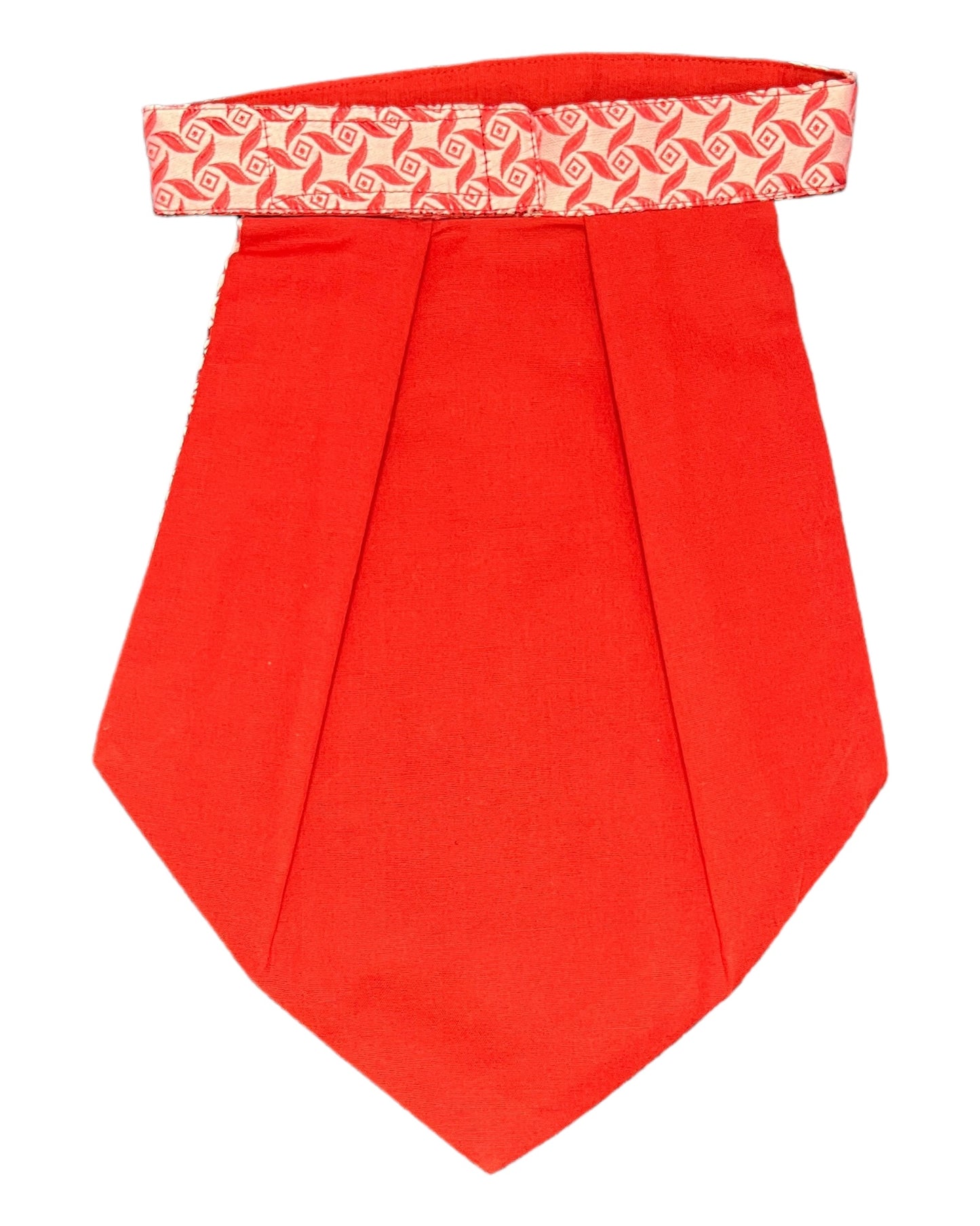 Peach Geometric Cravat Tie