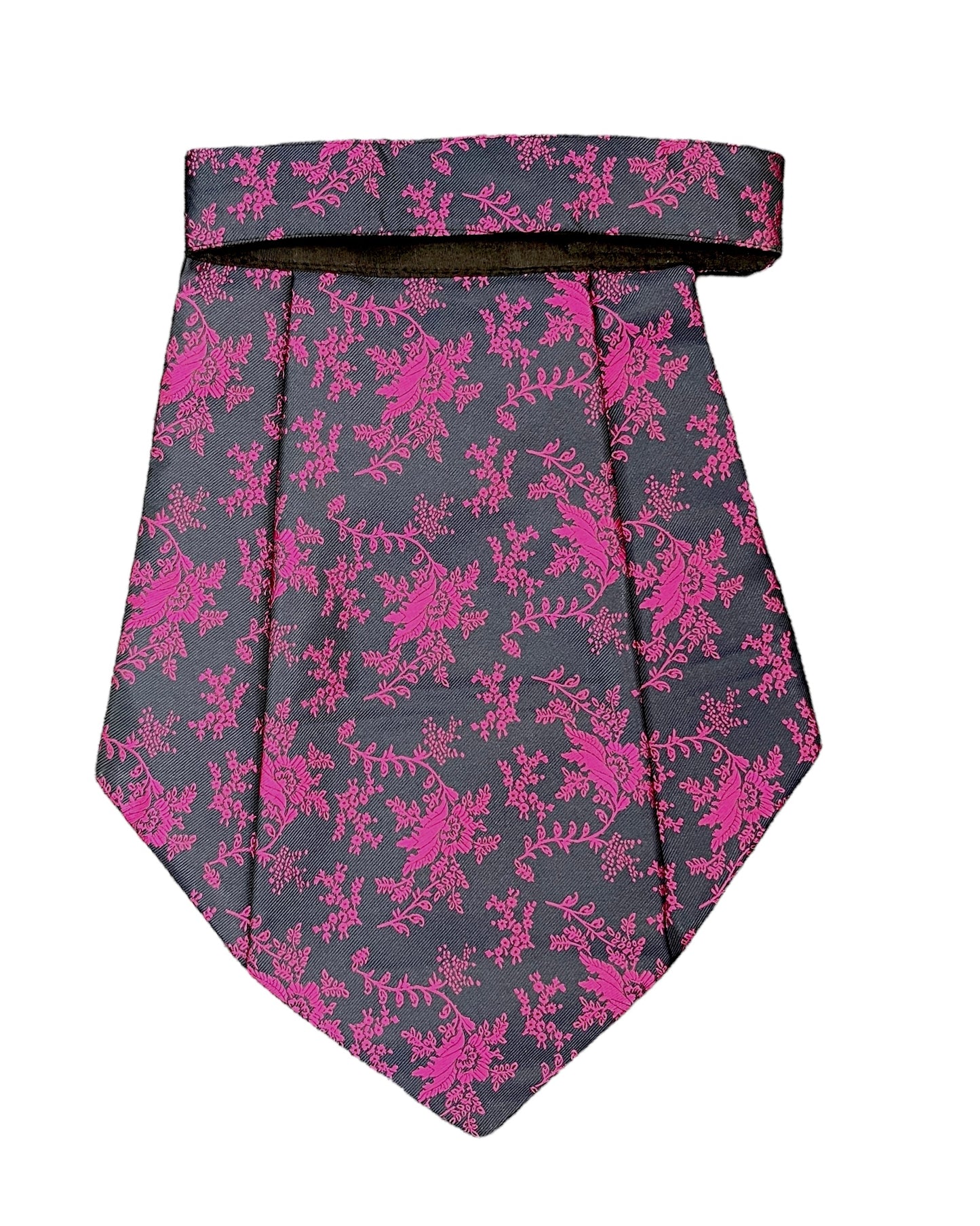 Pink Floral Blue Cravat Tie