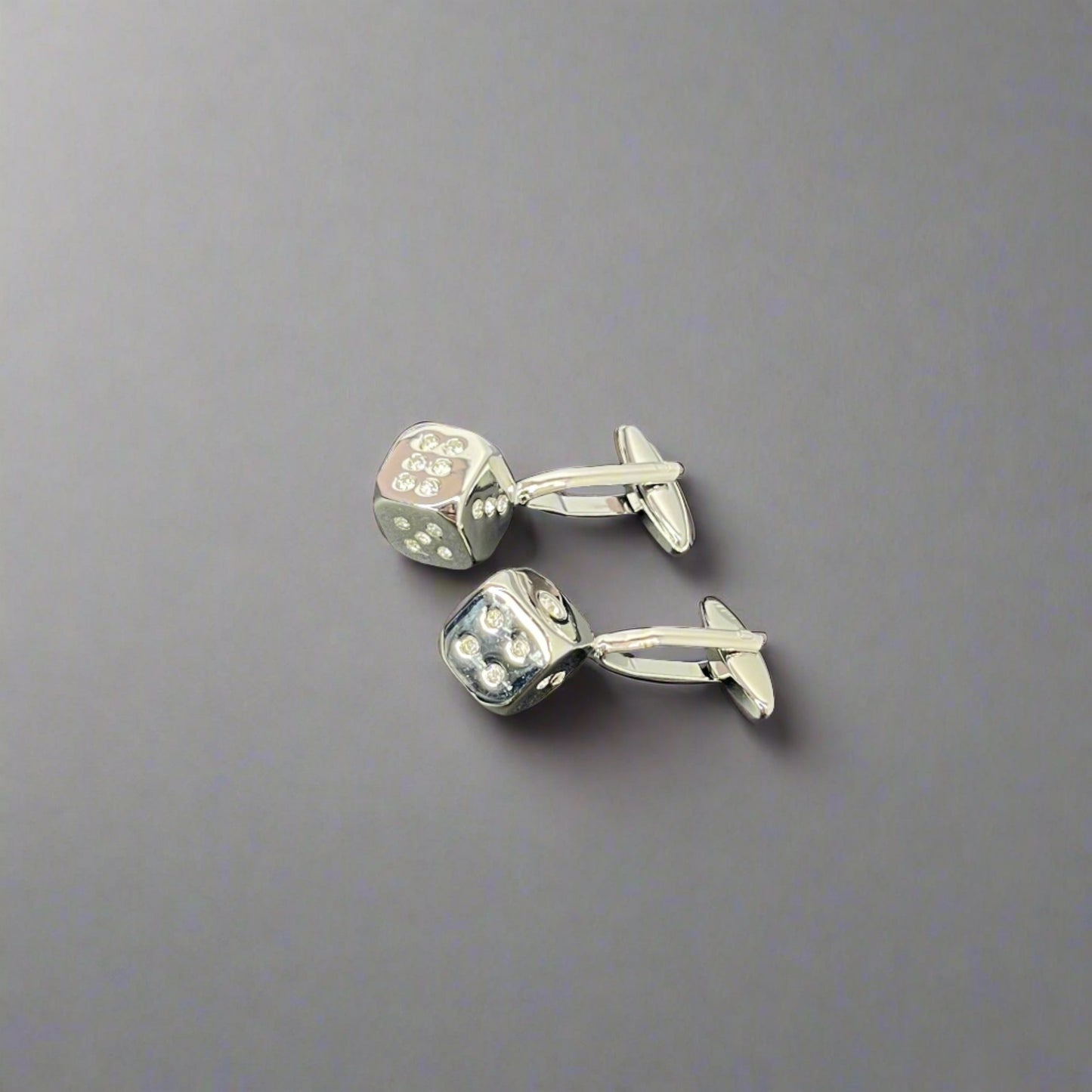 Stone Studded Dice Cufflinks