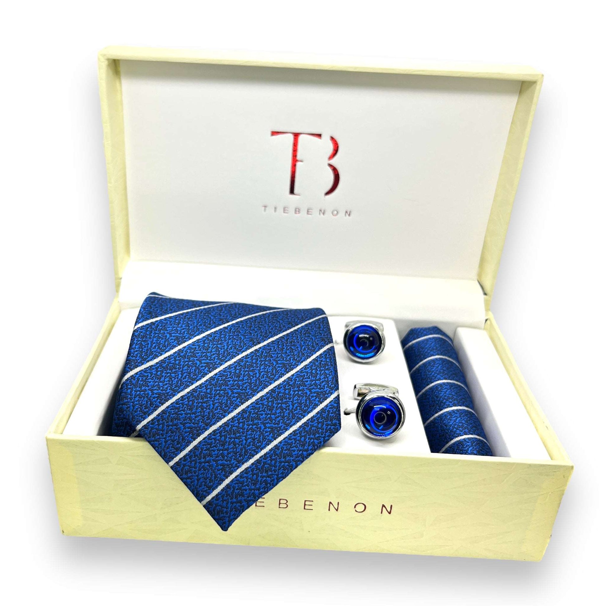 Blue Pin Stripe Tie Combo