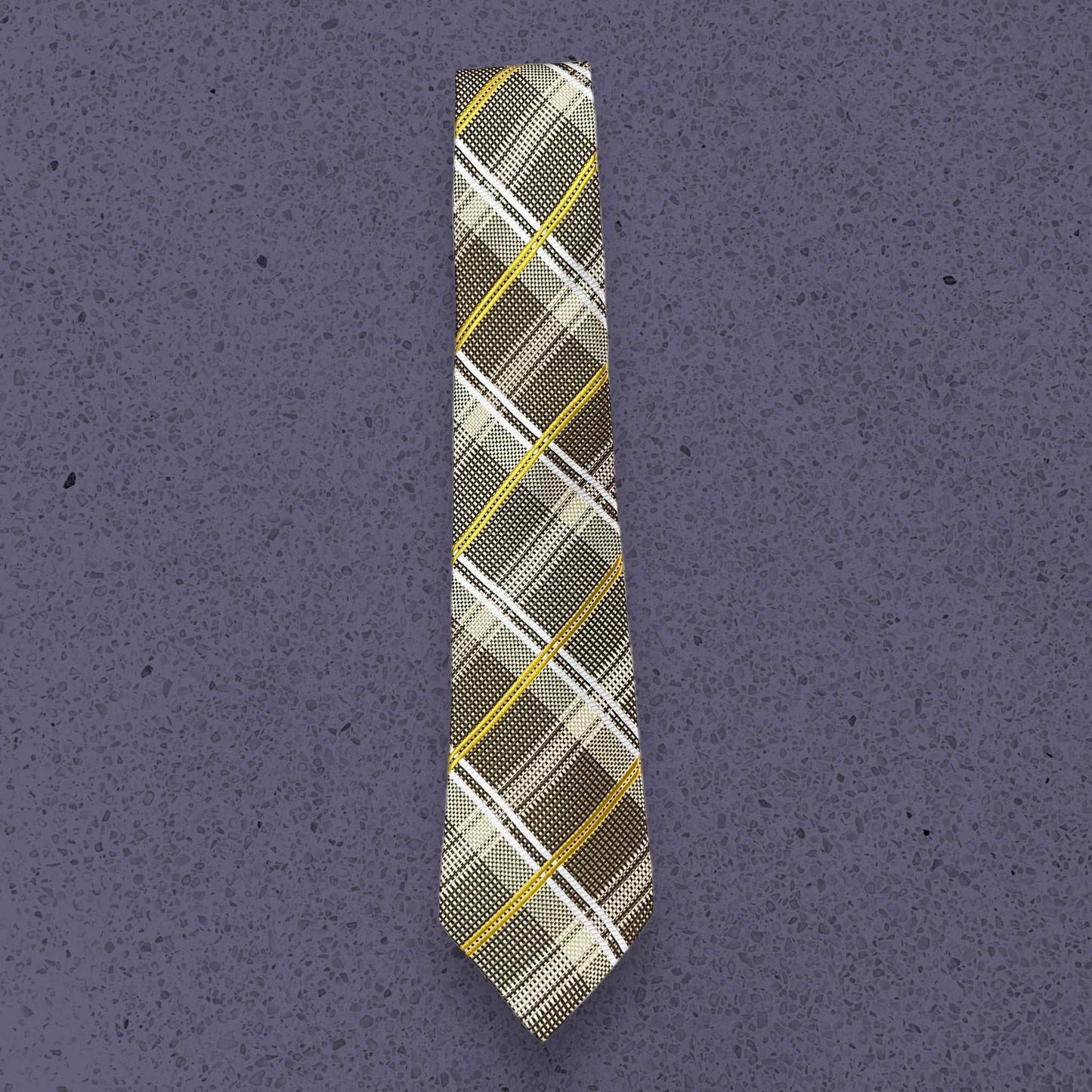 Brown Plaid Tie