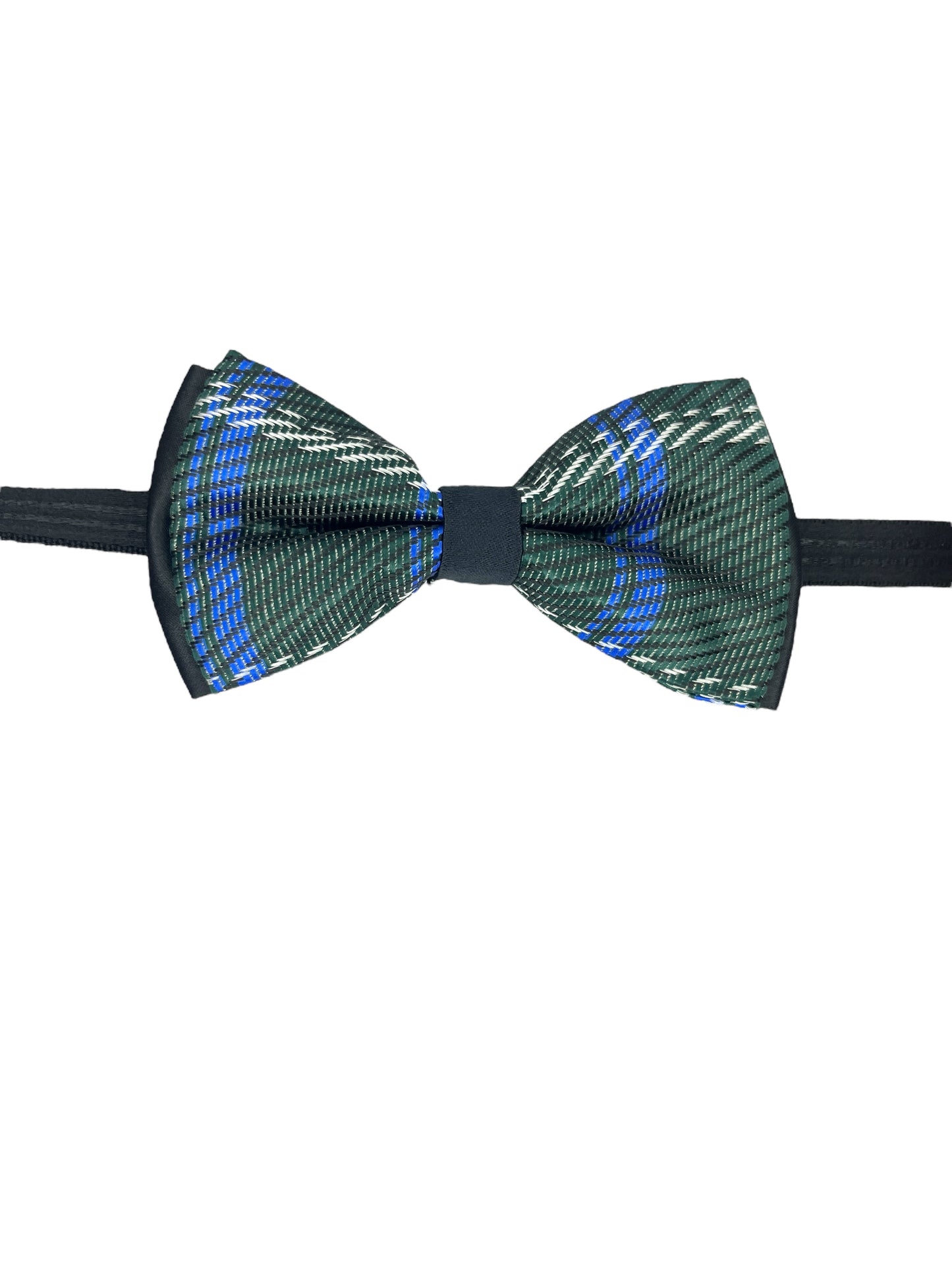 Green Check Double Layered Bowtie