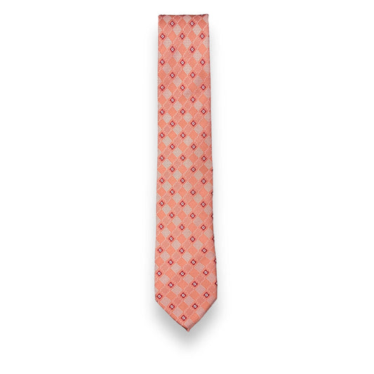 Peach Checkered Tie