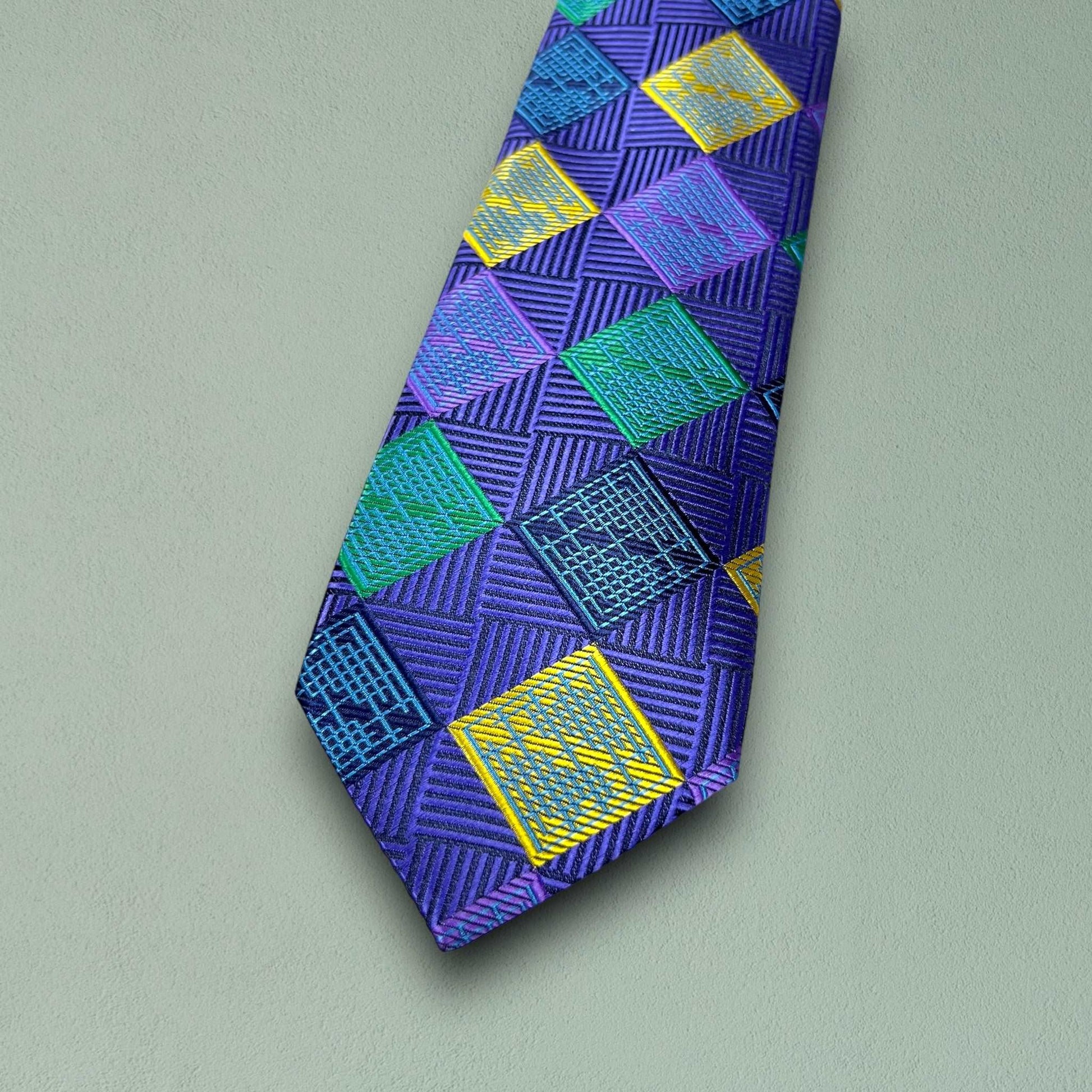 Multi Mauve Plaid Tie