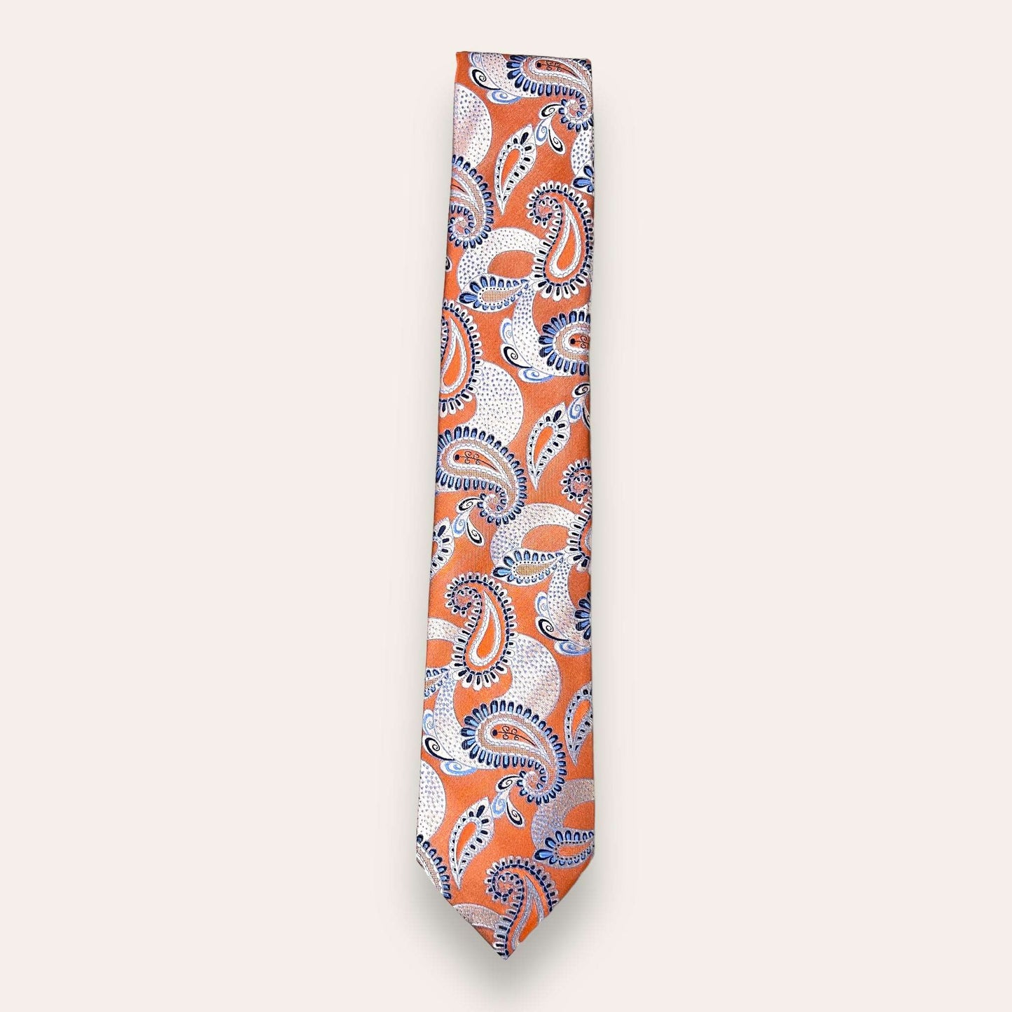 Orange Paisley Tie