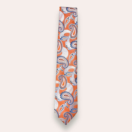 Orange Paisley Tie