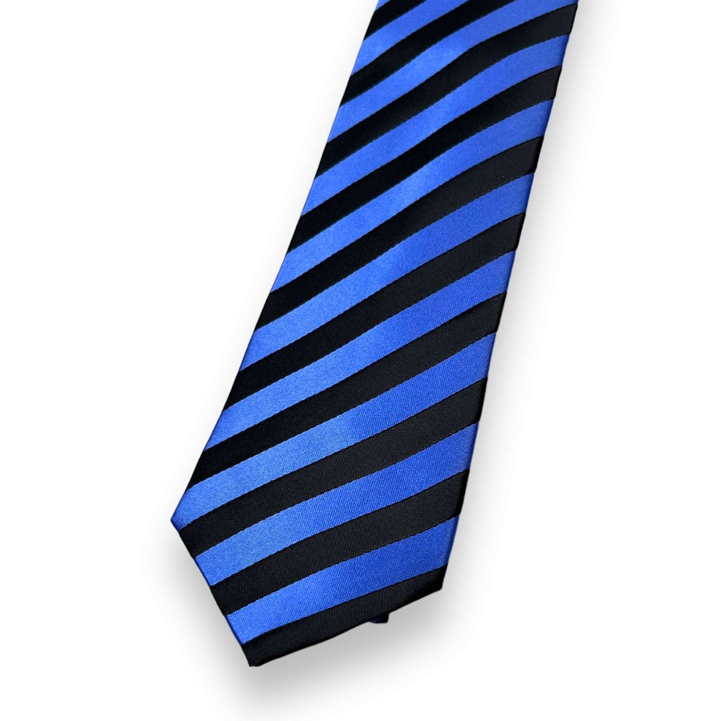 Blue And Black Stripe Tie